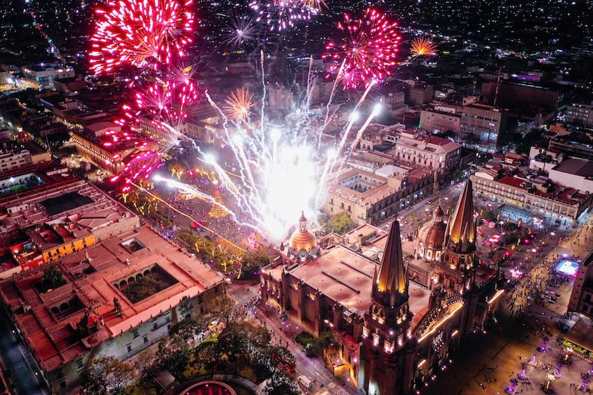 Guadalajara December fireworks display