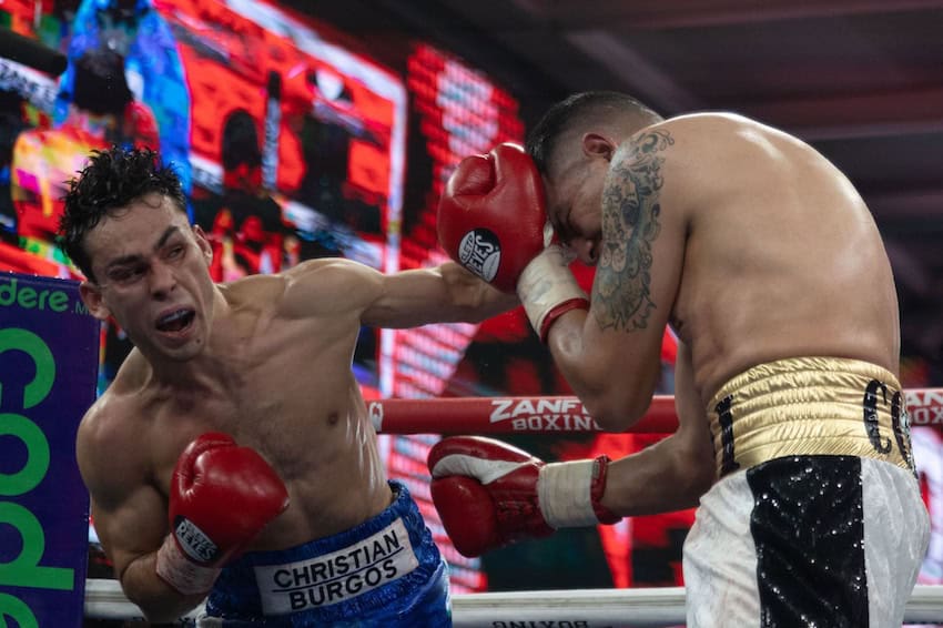 Boxers Ivan Cortés and Christian Burgos faced each other in the super welterweight category during the Box Azteca event, which took place at the Azteca Ajusco facilities.