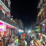 A busy New Orleans street in the French Quarter, shortly before a terrorist attack that killed 15 and injured 30, including two Mexicans