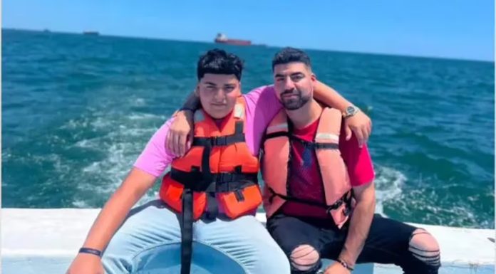 Jason Peña and his brother on vacation