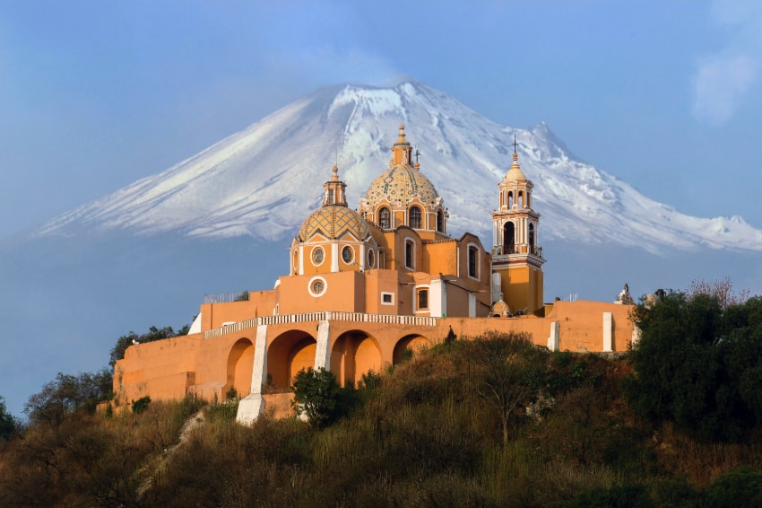 The Santiario de la Virgen de los Remedios, in Cholula, Puebla, one area in the MND Where to Live in Mexico 2024 Guide: Puebla, Morelos and Chiapas.