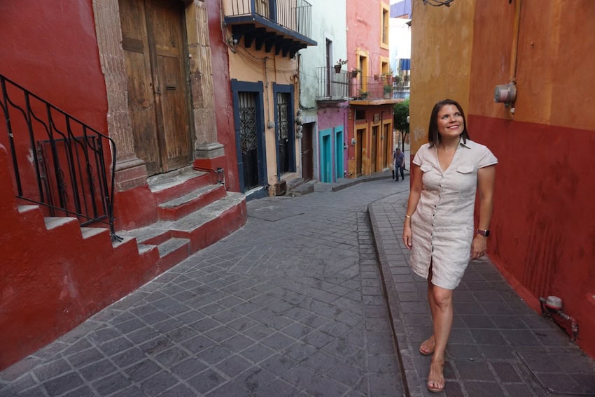 Karla Parra on the streets of Guanajuato.